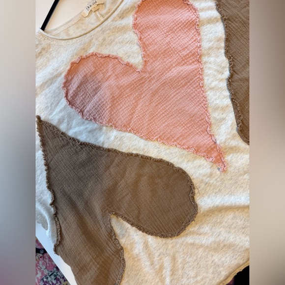 Oli & Hali GAUZE
HEART oversized boho Botique brand sweatshirt top pockets small - Picture 9 of 9